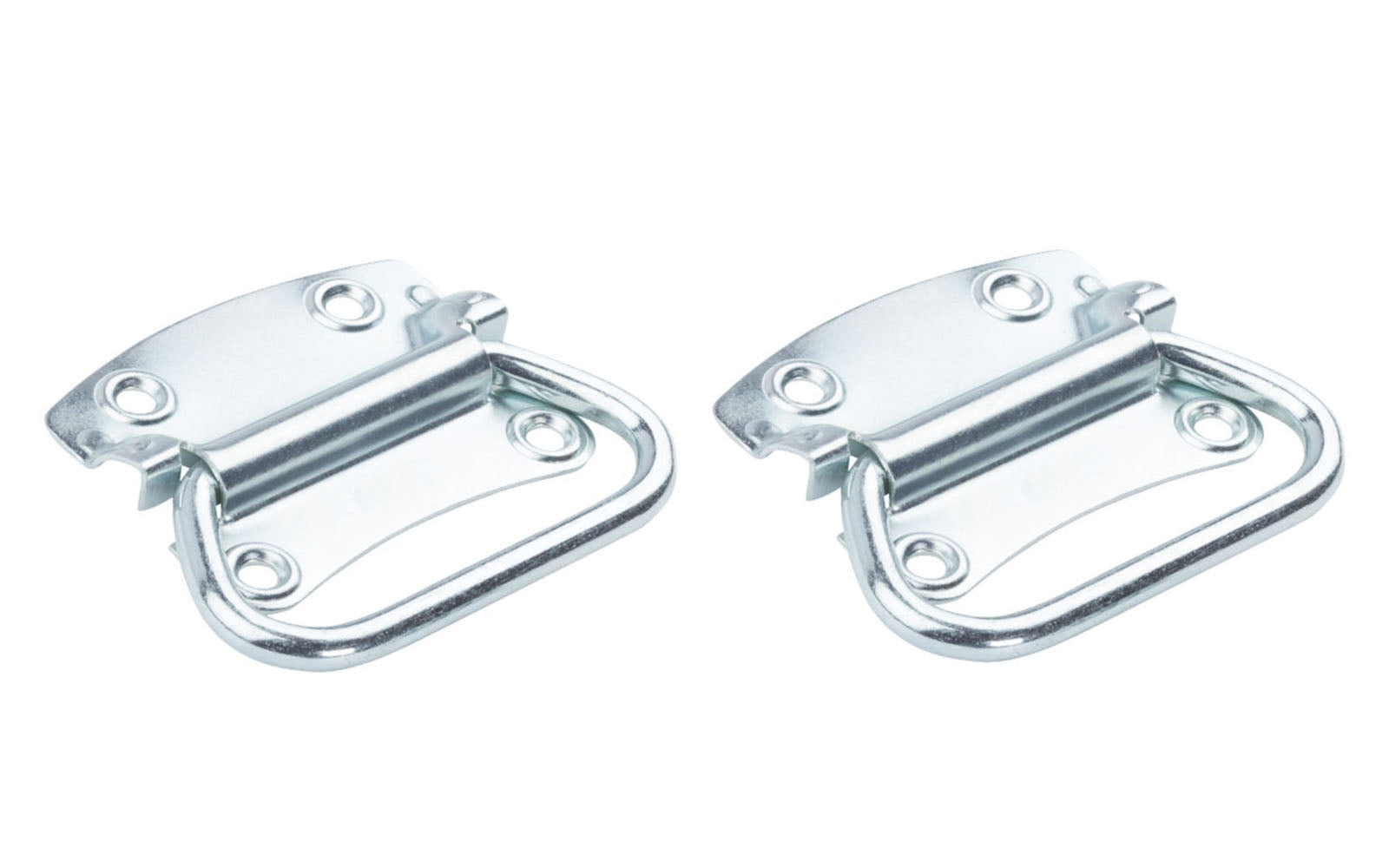 This 3-3/4" chest handle is made of cold rolled steel. Designed for smaller chests & boxes. Zinc-plated steel. Sold as two handles in pack. 