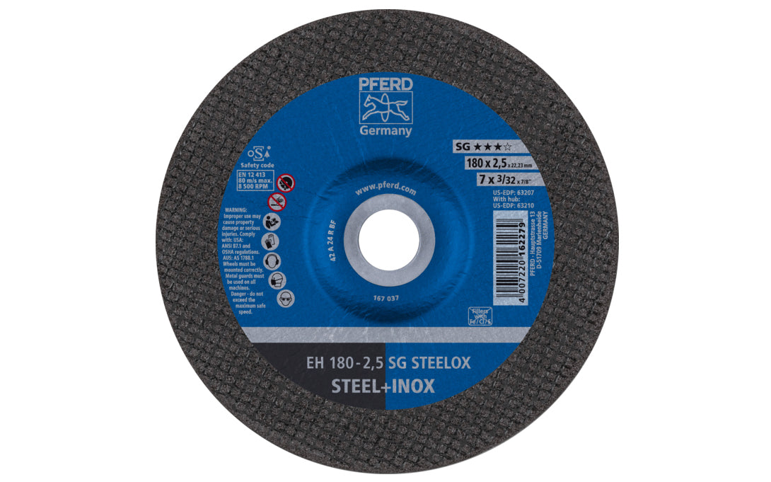 Pferd 7" Cut-Off Wheel - 3/32" Thick ~ 7/8" Arbor