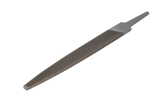 Bahco 6" Flat Taper Edge Bastard Cut File. Surfaces double cut, edge single cut. Taper shape enables to reach more easily into angles & corners. Great for filing flat surfaces, sharp corners & shoulders as well as for deburring.   Made in Portugal. 1-110-6-1-0. 7311518313722