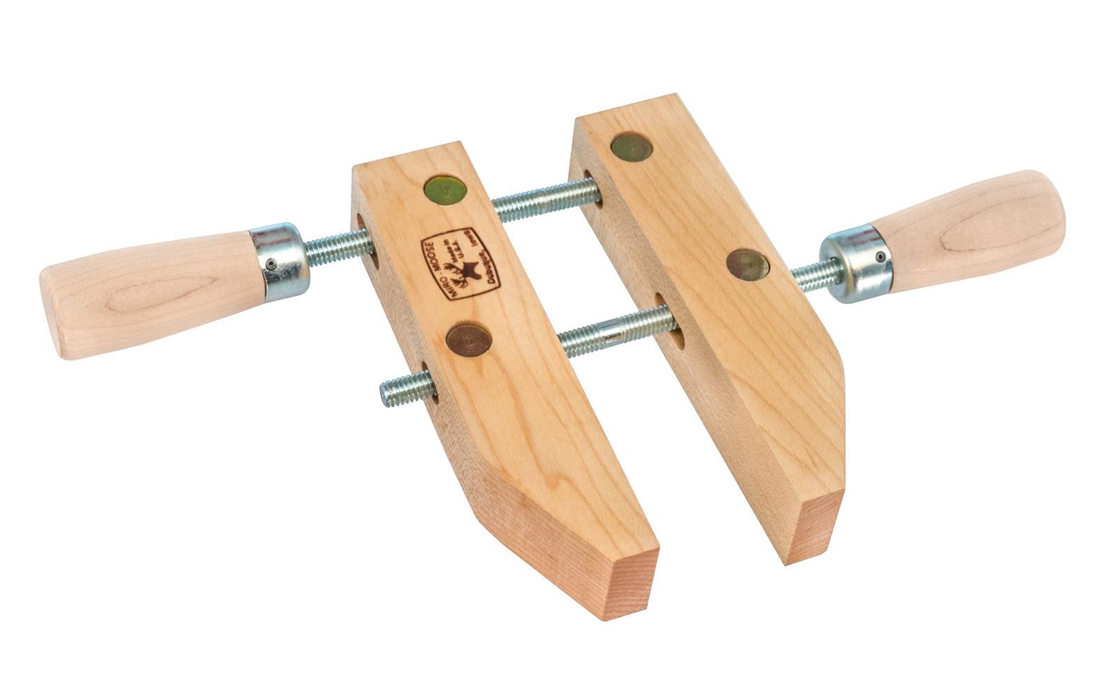 3" Opening Capacity - 6" Jaw Length - Fine quality hard maple jaws apply even pressure to a broad area. Bench clamp for gluing & assembly work. Spindles & swivel nuts are made of cold drawn carbon steel. Threads have double leads for rapid operation & close tolerances for extra wear. Made in USA. 099687000069