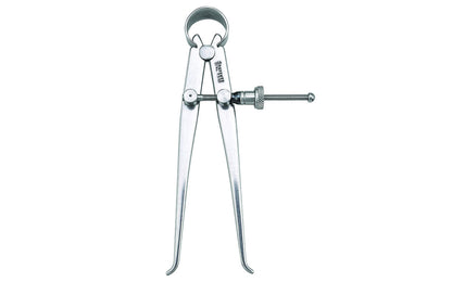Starrett 73 Series 4" "Yankee" Spring-Type Inside Calipers with Flat Legs & Quick-Spring Nut are made from a high-grade steel & well-finished. The legs are made of flat stock & are very durable. Calipers feature a hardened fulcrum stud, strong & flexible bow string. Caliper size & capacity is 4". Made in USA.