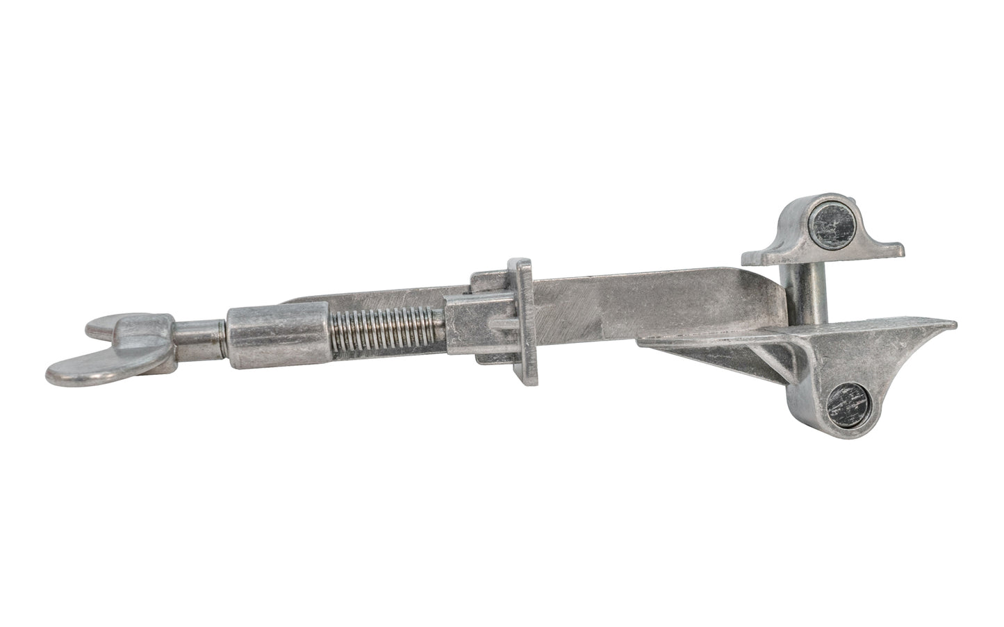 Model UC-76A. Right Angle Shelving Clamps are compact face shelving clamps made of injection molded aluminum alloy for strength while being lightweight at the same time. These right angle shelving clamps have the gripping jaw turned 90° to operate on a right angle joint. Dubuque "Miro Moose".  Made in USA. 099687007600