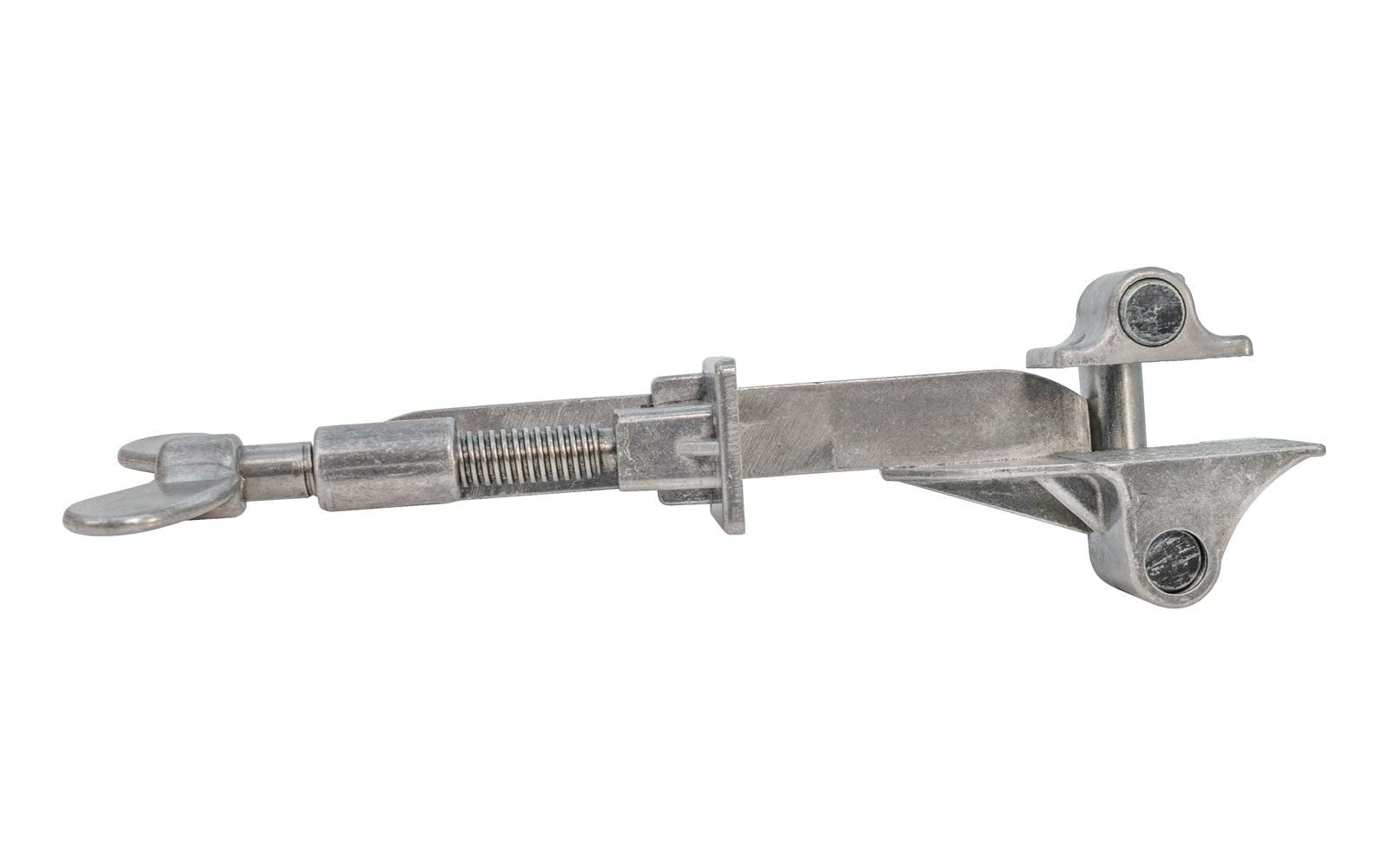 Model UC-76A. Right Angle Shelving Clamps are compact face shelving clamps made of injection molded aluminum alloy for strength while being lightweight at the same time. These right angle shelving clamps have the gripping jaw turned 90° to operate on a right angle joint. Dubuque "Miro Moose".  Made in USA. 099687007600
