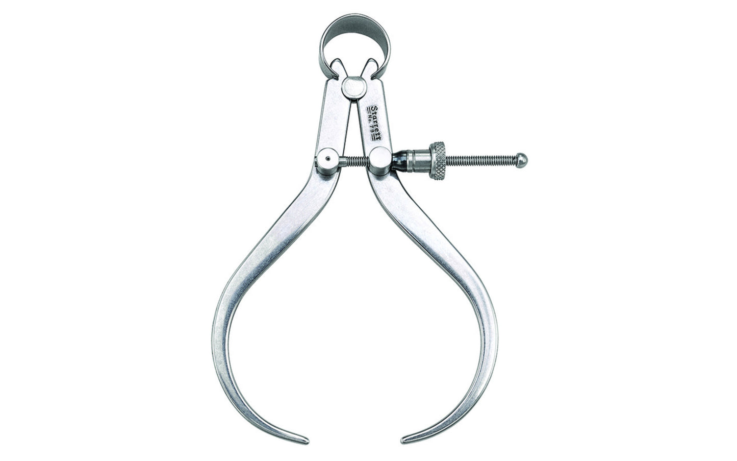 Starrett 79 Series "Yankee" Spring-Type Outside Calipers with Flat Legs & Quick-Spring Nut are made from a high-grade steel & well-finished. The legs are made of flat stock & are very durable. Caliper size & capacity is 4". Model 79B-4. Made in USA.