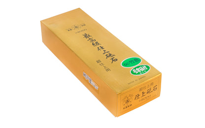 Japanese Suehiro Super Fine Finishing Waterstone 8000 Grit is for sharpening carving tools, knives, planes, & kitchen knives. Super Fine Finishing #8000 is popular with professionals. It hones long blades beautifully. Comes with a stand with rubber legs & Nagura stone for adjusting. Suehiro Model G-8. Made in Japan. 4966684010024