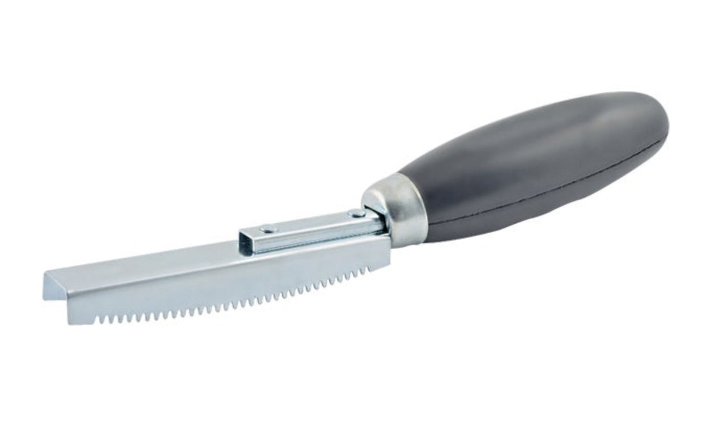 This SouthBend Fish Scaler features a soft, rubber grip for comfort. Durable double tooth blade removes scales quickly & easily. Model SBDLXHS. 039364108626