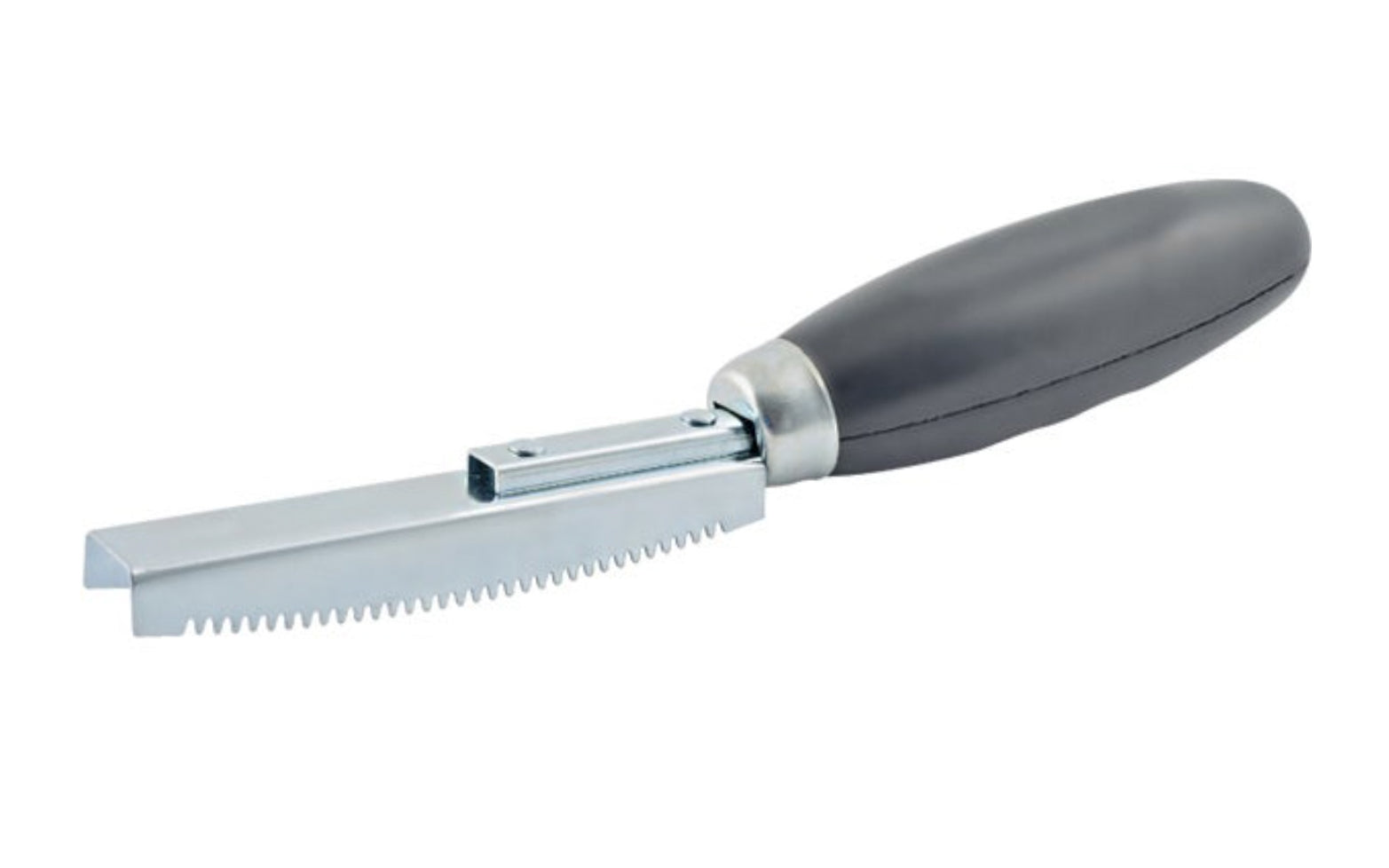 This SouthBend Fish Scaler features a soft, rubber grip for comfort. Durable double tooth blade removes scales quickly & easily. Model SBDLXHS. 039364108626