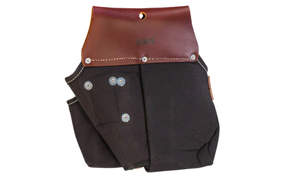 Occidental Leather Impact Screw Gun Drill Bag ~ Model 8068 - This bag by Occidental Leather has two compartments, one is a gun holster plus pouch suitable for tools & quick release clamps used in metal stud work. For the right side, holster is suitable for cordless drills or screw guns. Made of Nylon & genuine Leather