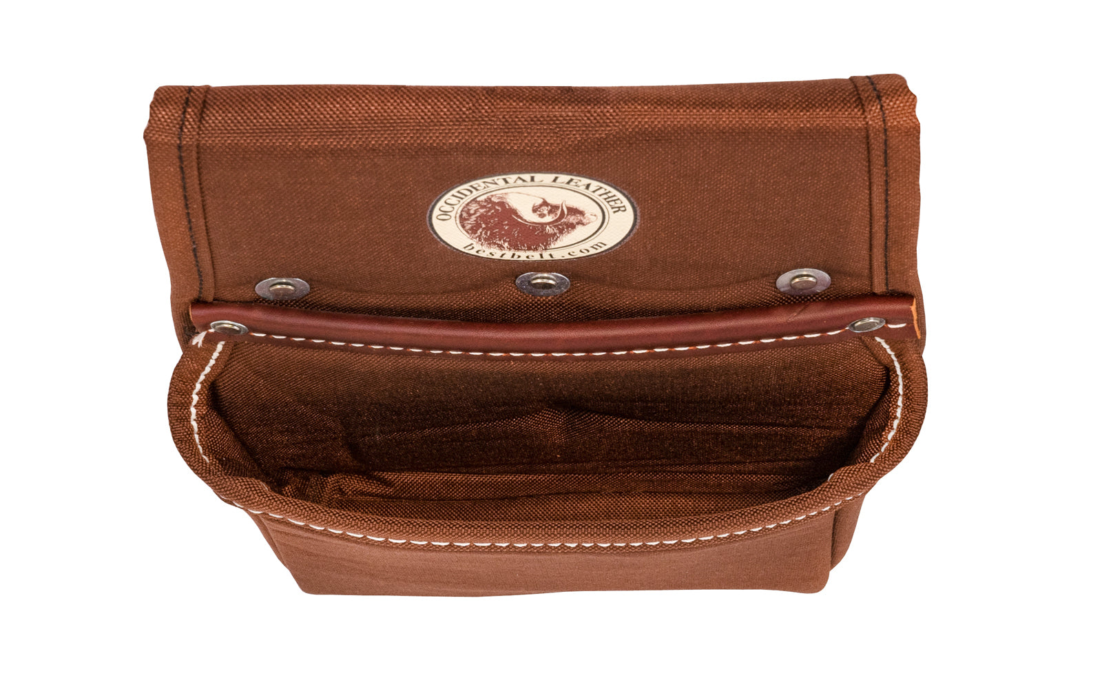 Occidental Leather Rafter Square Pouch ~ 8383 - This is a versatile bag with a sleeve holder for the rafter square that allows easy access with either hand. Plus capacity for tools & fasteners. Ideal for that third bag. Accepts a 3" work belt. Made of nylon material with a foam core - One Pouch - Brown - 759244313208