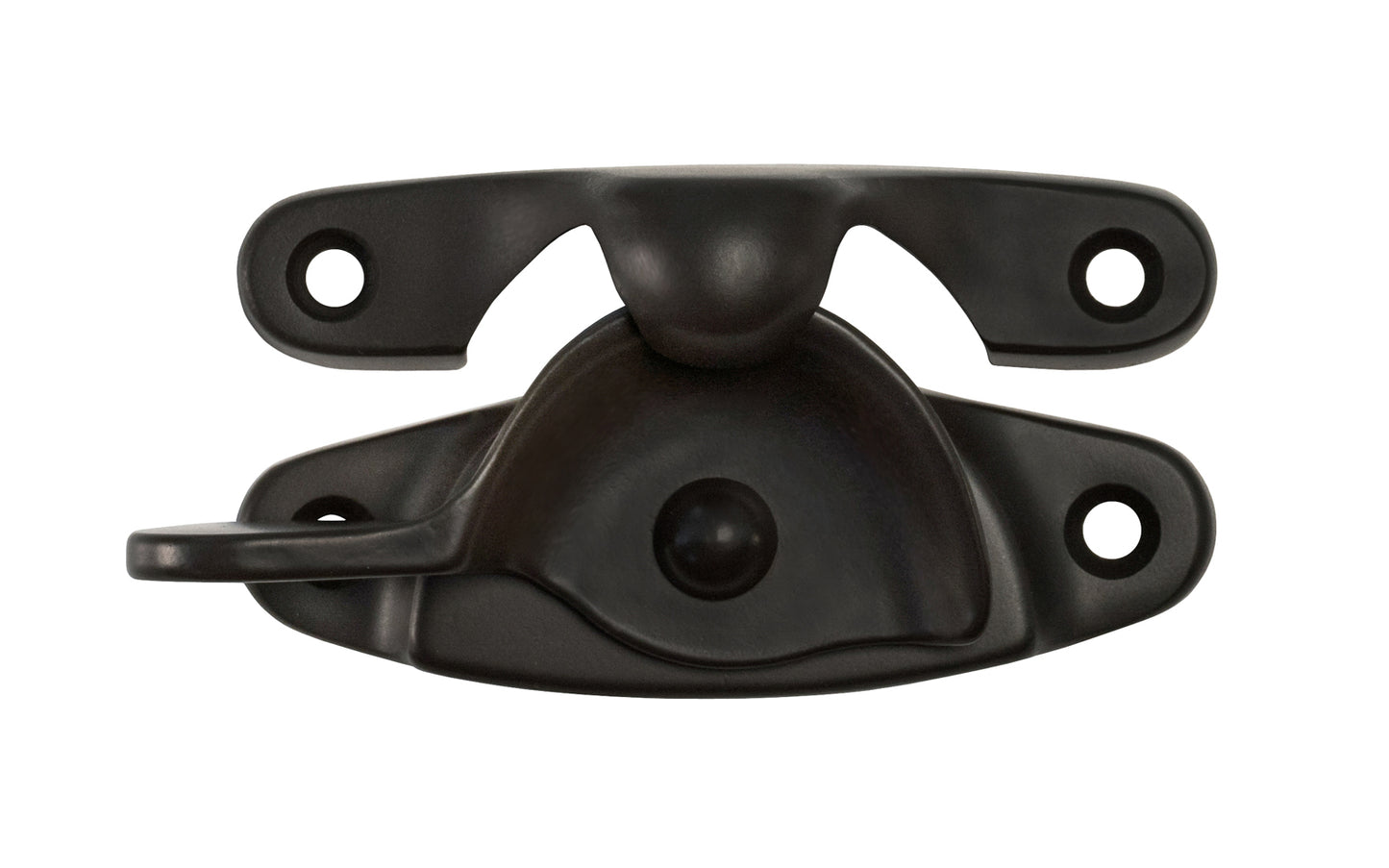 High quality & very popular classic solid brass crescent-style sash lock designed for hung or sash windows. Solid brass material with a durable pivot turn. 2-7/8" x 1" Large Size Lock. Oil Rubbed Bronze Finish.