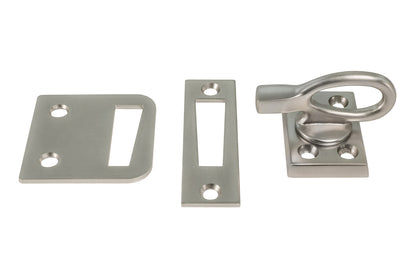 Vintage-style Hardware · Classic & traditional ring handle window casement latch made of quality solid brass. Latches & locks casement window frames. Durable strong pivot turn for sturdy operation. Brushed Nickel Finish