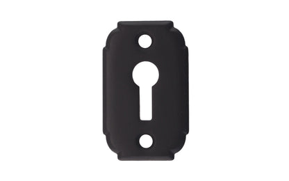Vintage-style Hardware ~ An elegant keyhole piece made of solid forged brass material. It measures 1/16" in thickness for a durable & tough plate. Great for doors, cabinets, drawers, & furniture. Oil Rubbed Bronze Finish.