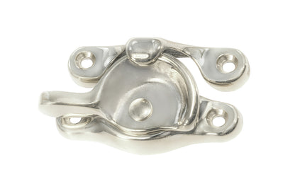 High quality & very popular classic solid brass crescent-style sash lock designed for hung or sash windows. Solid brass material with a durable pivot turn. 2-1/2" x 7/8" Regular Size Window Lock. Polished Nickel Finish.