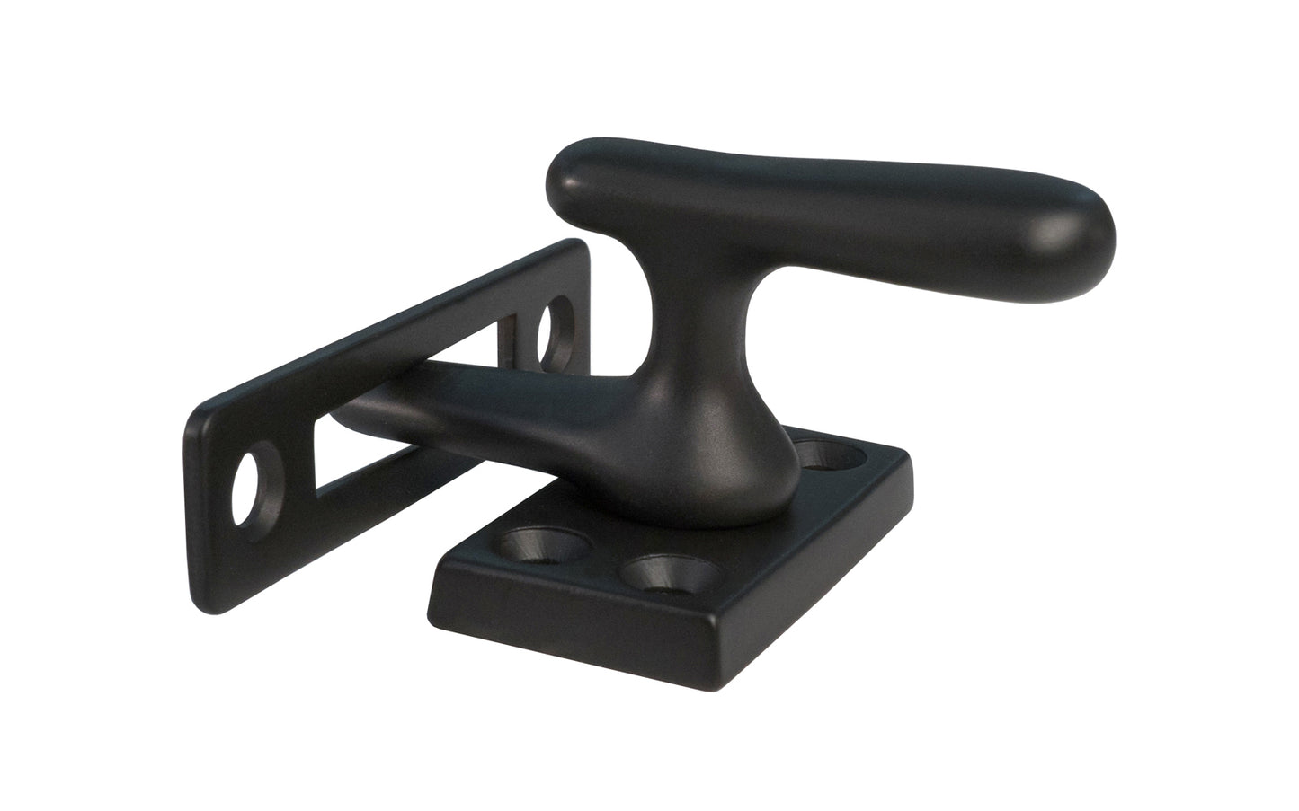 Classic & Traditional Solid Brass Casement Window Latch ~ Regular Size. 1-9/16" high x 7/8" wide latch turn base. Locks & tightens window frames or small doors. Reversible for right or left applications. Vintage-style casement window lock. Oil Rubbed Bronze Finish.