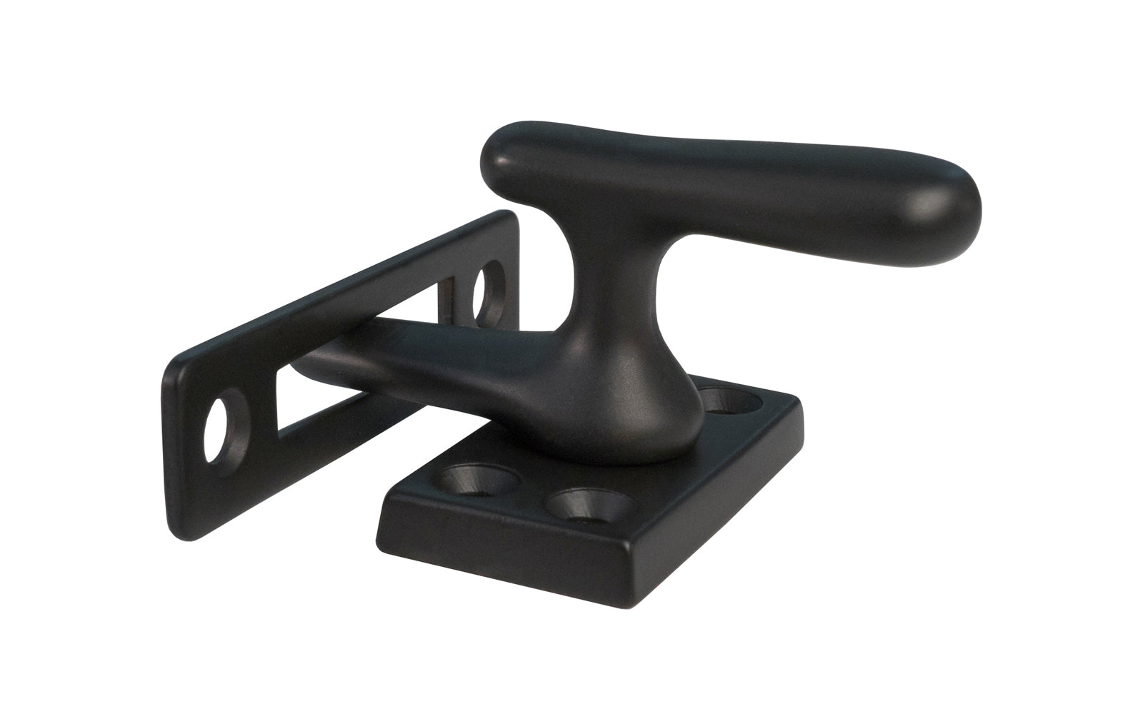 Classic & Traditional Solid Brass Casement Window Latch ~ Regular Size. 1-9/16" high x 7/8" wide latch turn base. Locks & tightens window frames or small doors. Reversible for right or left applications. Vintage-style casement window lock. Oil Rubbed Bronze Finish.