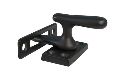 Classic & Traditional Solid Brass Casement Window Latch ~ Regular Size. 1-9/16" high x 7/8" wide latch turn base. Locks & tightens window frames or small doors. Reversible for right or left applications. Vintage-style casement window lock. Oil Rubbed Bronze Finish.