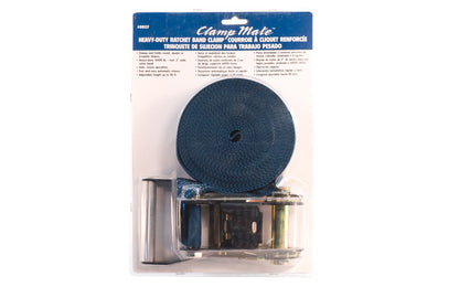 Adjustable Clamp 30' Heavy Duty Ratchet Band Clamp - Model 88127. Heavy Duty 6,000 lb. - test, 2" wide nylon band.   Made in USA. 044295881272