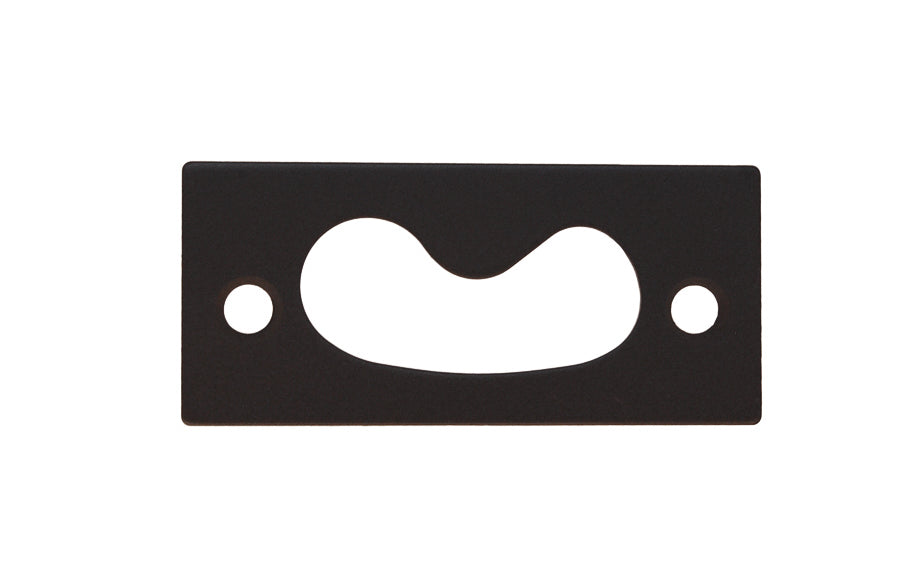 Vintage-style Hardware · A high quality solid brass strike for sash window locks. This well-made catch is formed of solid brass, making it strong & durable. This strike catch is designed for use with our Classic Solid Brass Sash Lock. 2-1/2"  x  1-1/8" strike size. 1/16" thickness. Flush Sash Window Strike. Oil Rubbed Bronze Finish.