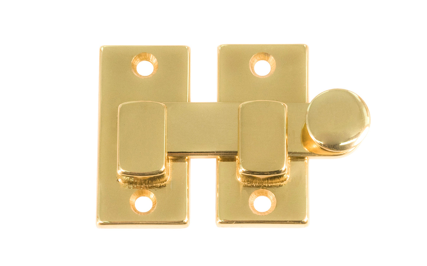 Vintage-style Hardware · Classic & traditional plain-style shutter bar made of solid brass material. Designed for interior window shutters, but it may be used on cabinet doors, bi-fold doors, pantry doors, windows, small doors. Unlacquered Brass (will patina over time). Non-lacquered brass. Un-lacquered brass.