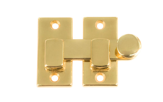 Vintage-style Hardware · Classic & traditional plain-style shutter bar made of solid brass material. Designed for interior window shutters, but it may be used on cabinet doors, bi-fold doors, pantry doors, windows, small doors. Unlacquered Brass (will patina over time). Non-lacquered brass. Un-lacquered brass.