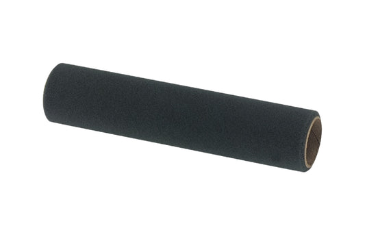This 9" long x 3/8" nap foam roller cover is an inexpensive, throw-away applicator that is ideal for smooth surfaces. For the application of enamel, latex, stain, oil paints, & varnish. Urethane foam brush roller. Jen Mfg.  Made in USA. 9" wide roller. 082826000099. Jen Mfg. Model 9PR. 