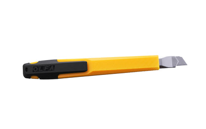 This Olfa "A-1" Utility Knife - 9 mm (3/8") Blade has Premium carbon tool steel AB blade for superior sharpness & edge retention. Auto-load blade system. Precision Snap-off knife. Stainless steel blade channel. Tool-free blade change. 091511600490. Olfa Model A-1. High impact ABS plastic handle. Made in Japan