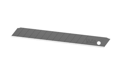 Olfa "ABB-10B" 9 mm Replacement Black Blades - 10 Pack are sharper than standard silver blades by up to 25%. These precision blades are made with premium carbon tool steel from Japan & are honed on both sides of the blade for professional grade cutting. 091511600384. Olfa Model ABB-10B. 10 Blades in Pack. Made in Japan