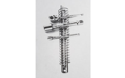  A special tool hanger unit made by Suekage Tool that's great for hanging tools, wrenches, extension bits, etc. 8-1/8" on centers.   Made in Japan. 4989530602808