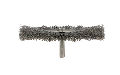 Alfa Tools 3" Fine Wire Wheel - 1/4" Shank. 0.008" Wire Diameter. 6000 RPM max. All-steel construction. Applications include deburring, blending, removal of rust, scale, dirt, & finish preparation prior to painting or plating. Made by Alfa Tools.