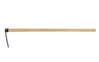 A quality Japanese Asano Bachi Gata Hoe with Long Handle. Made of high carbon steel, the blade is very sharp & cuts tough weeds & roots with ease. The hoe is also good for harvesting & cultivating soil. Blade is slightly curved which helps dig into the soil easily. 36" Long Japanese Hoe. Made in Japan. 4994898060559