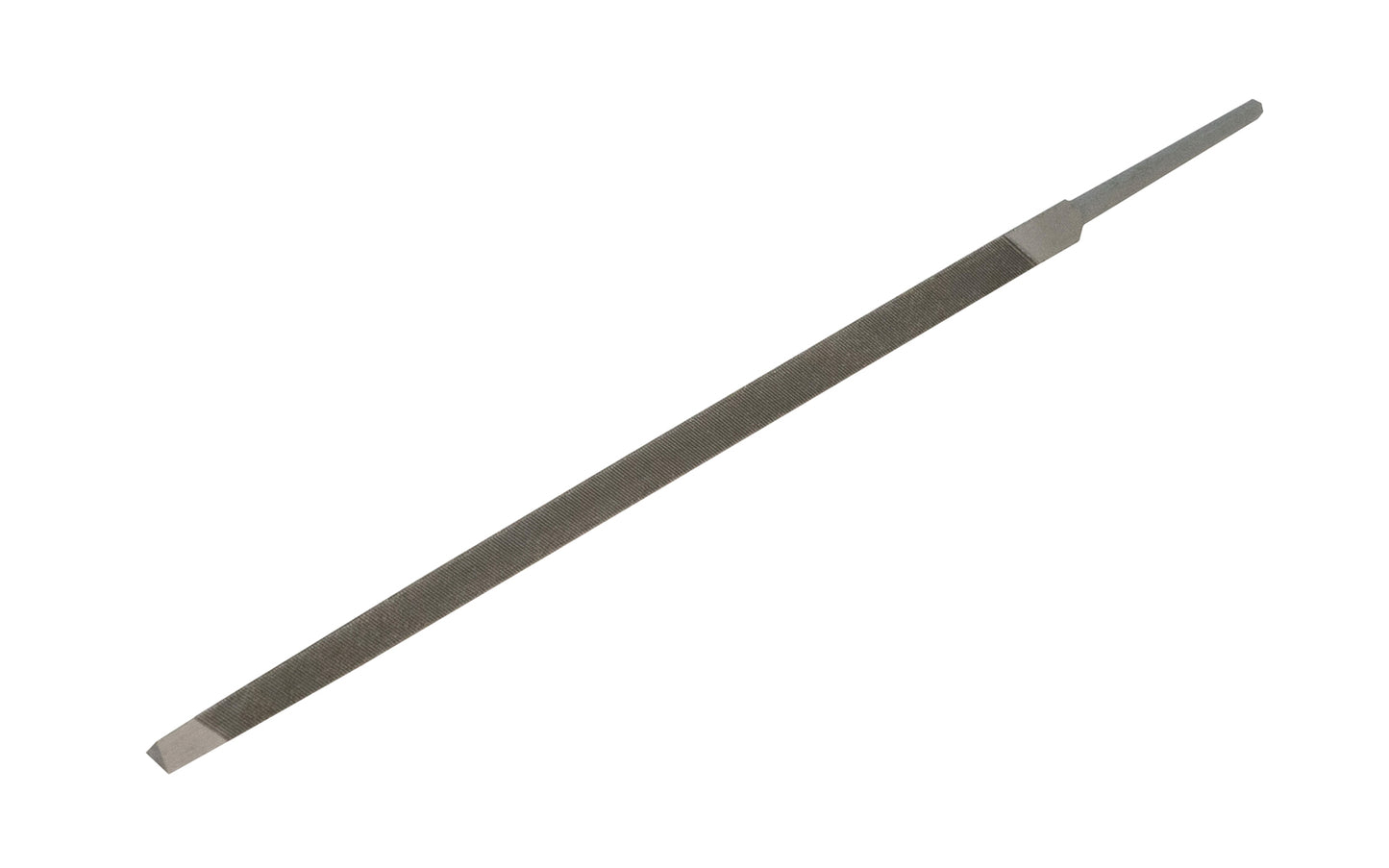 Bahco 6" Double Extra Slim Taper Second Cut Saw File. For sharpening all types of saw with fine universal teething. Surfaces and edges single cut. Triangular shape, with edges tapered towards the tip. Made in Portugal. Model No. 4-188-06-2-0.  7311518319090