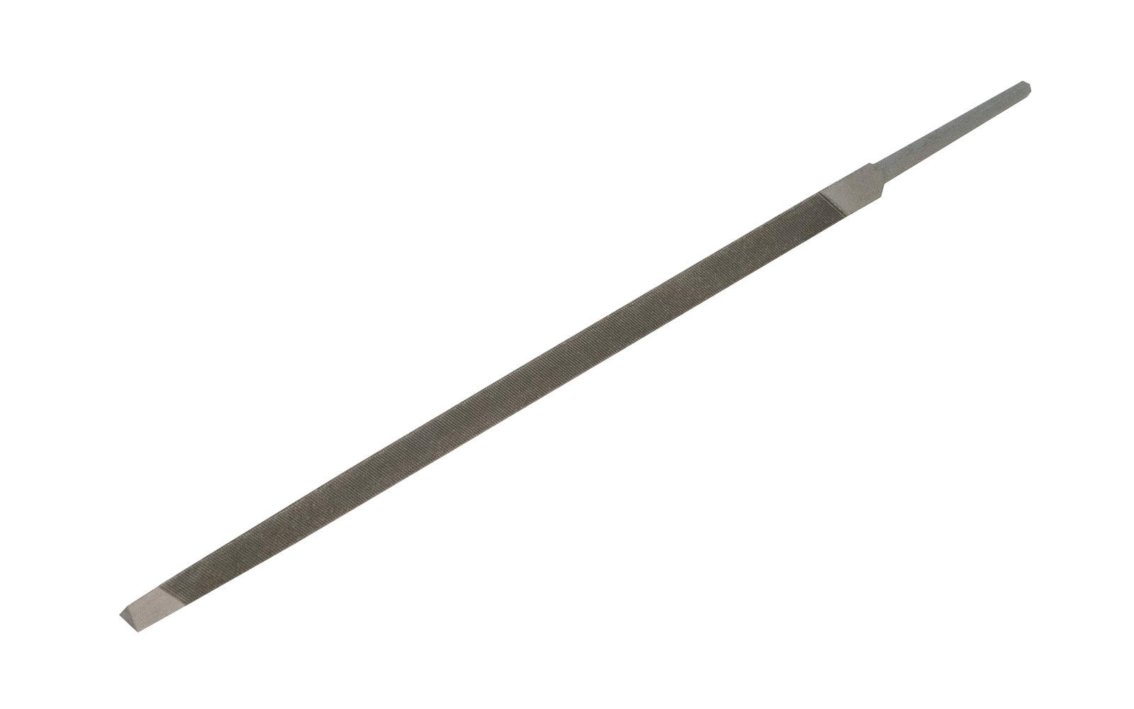 Bahco 6" Double Extra Slim Taper Second Cut Saw File. For sharpening all types of saw with fine universal teething. Surfaces and edges single cut. Triangular shape, with edges tapered towards the tip. Made in Portugal. Model No. 4-188-06-2-0.  7311518319090