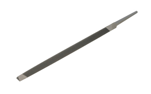 Bahco 6" Slim Taper Second Cut Saw File. For sharpening all types of saw with fine universal teething. Surfaces triangular single cut, edges single cut tapering towards the tip.  Made in Portugal. Model No. 4-186-06-2-0.  7311518318475