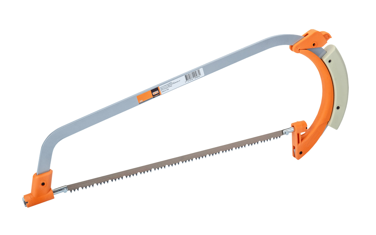 This Bahco 333 Bow Saw is a general purpose bow saw for gardening & home repairs. It has a reversible blade, hardened for durability, which can be rotated around its long axis. Includes type 333-5 blade for wood cutting. Steel frame. 14" (350 mm)  cutting edge length. Bahco Model 333. 7311518005832