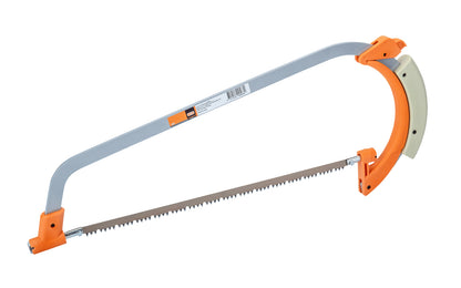 This Bahco 333 Bow Saw is a general purpose bow saw for gardening & home repairs. It has a reversible blade, hardened for durability, which can be rotated around its long axis. Includes type 333-5 blade for wood cutting. Steel frame. 14" (350 mm)  cutting edge length. Bahco Model 333. 7311518005832