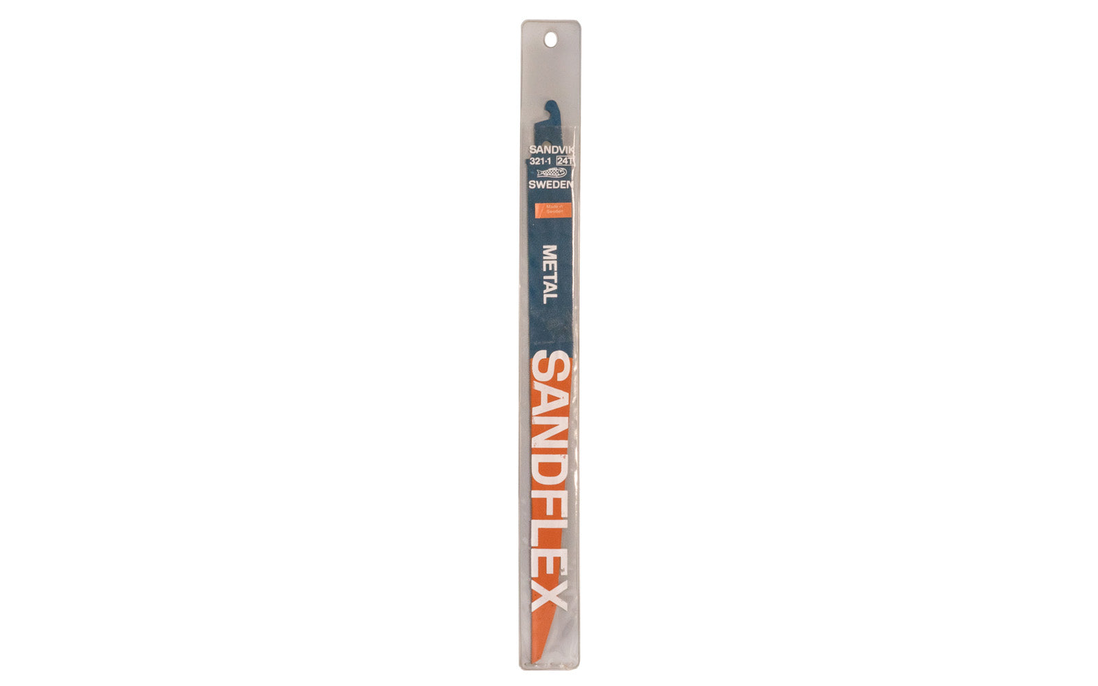 Sandvik 11" Blade for Metal - 24 TPI. Blade designed for metal materials. HSS Bi-Metal blade. Sandvik "Sandflex" -  Made in Sweden. Bahco Sandvik Model 321-1. 11" cutting edge length.