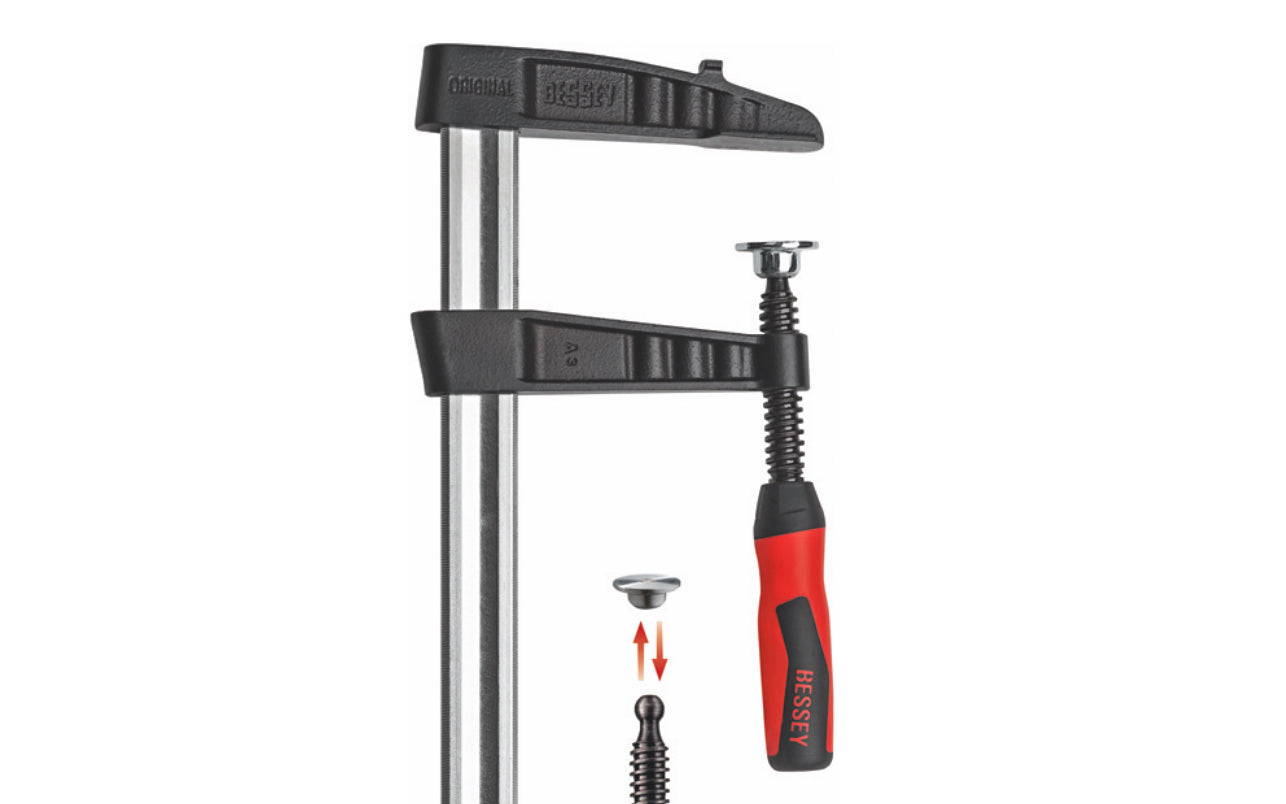 Bessey 16" Heavy-Duty Steel Bar Clamp with 2K Handle ~ TGK4.516+2K