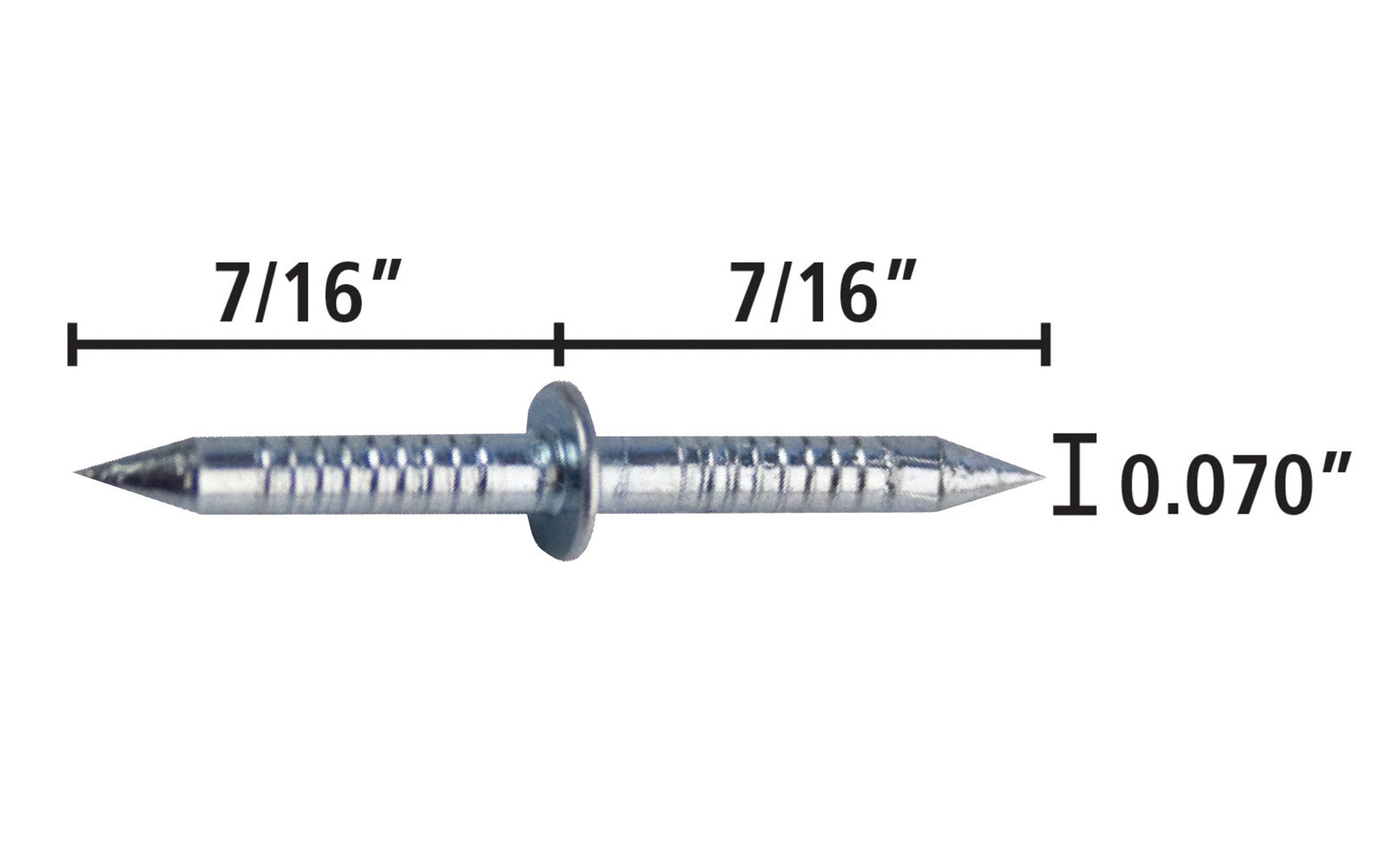 FastCap 7/16" x 7/16" Blind Nails - 80 Pack. The FastCap Blind Nail allows you to have an invisible mechanical connector. Simply insert the dual head nail into the set tool to set the nail, then tap the molding or wood into place on the other side. 80 screws in pack. Model BLIND NAIL 7/16.
