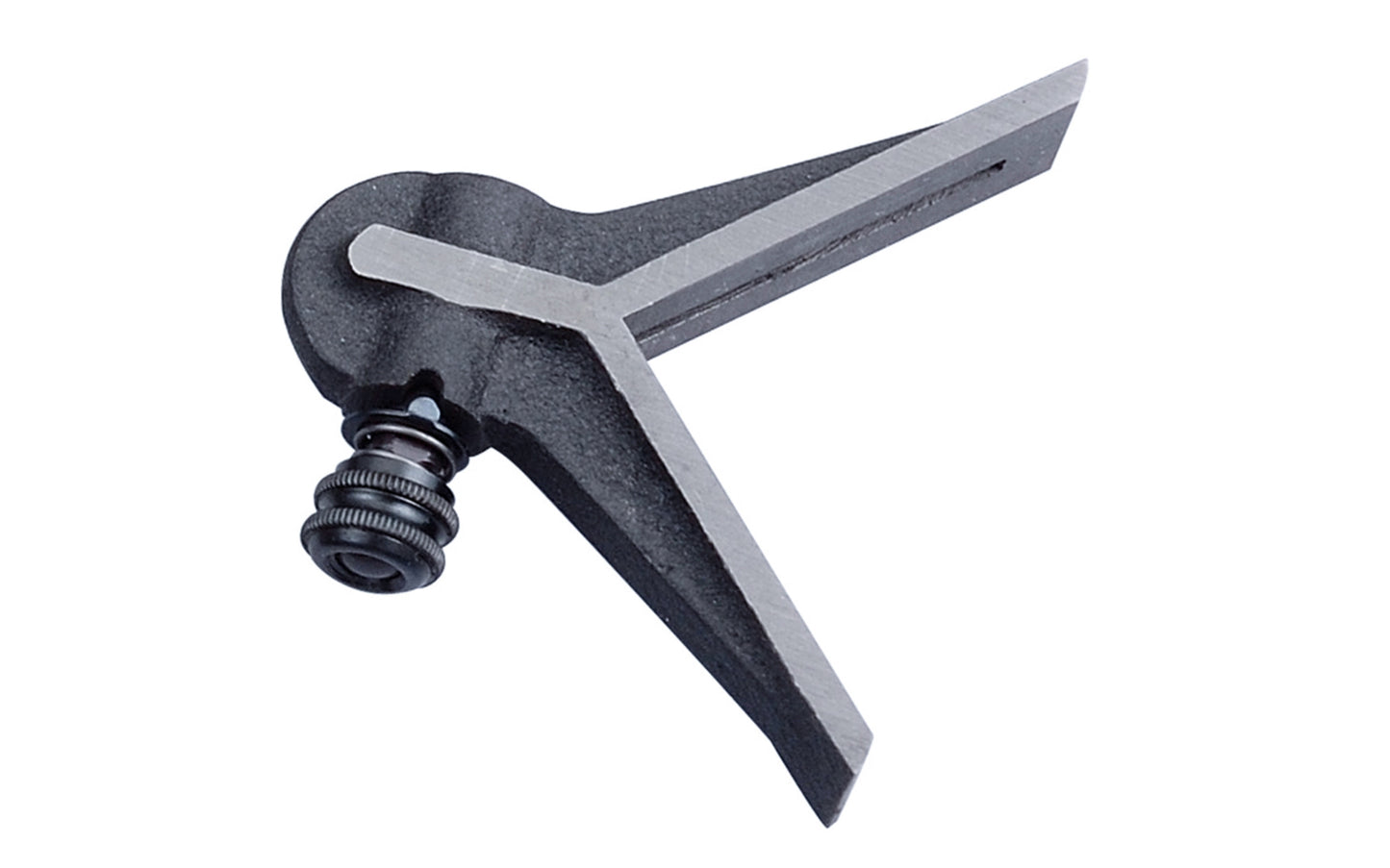 The Starrett C11-4 Center Head Only for 4" Combination Square. Cast iron head with black wrinkle finish. Center head.   Made in USA. 049659500721