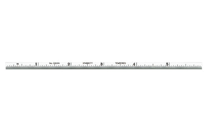  Starrett 6" Narrow Flexible Rule - 1/32", 1/64" Grads. Satin Chrome Finish. 3/16" thin rule.  Made in USA. EDP 52696. Model C610N-6. 049659526967
