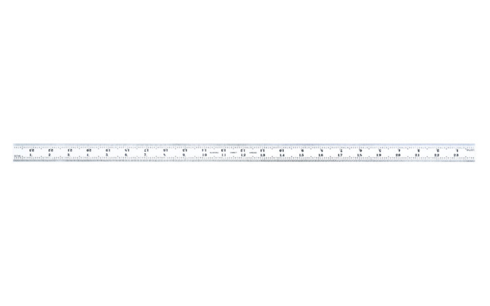 Starrett 24" Blade for Combo Square, Sets & Bevel Protractors. 1/50", 1/100", 1/32", 1/64" Grads. Satin Chrome finish blade. Blade only.  Made in USA.