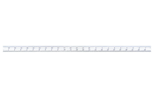 Starrett 24" Blade for Combo Square, Sets & Bevel Protractors. 1/50", 1/100", 1/32", 1/64" Grads. Satin Chrome finish blade. Blade only.  Made in USA.