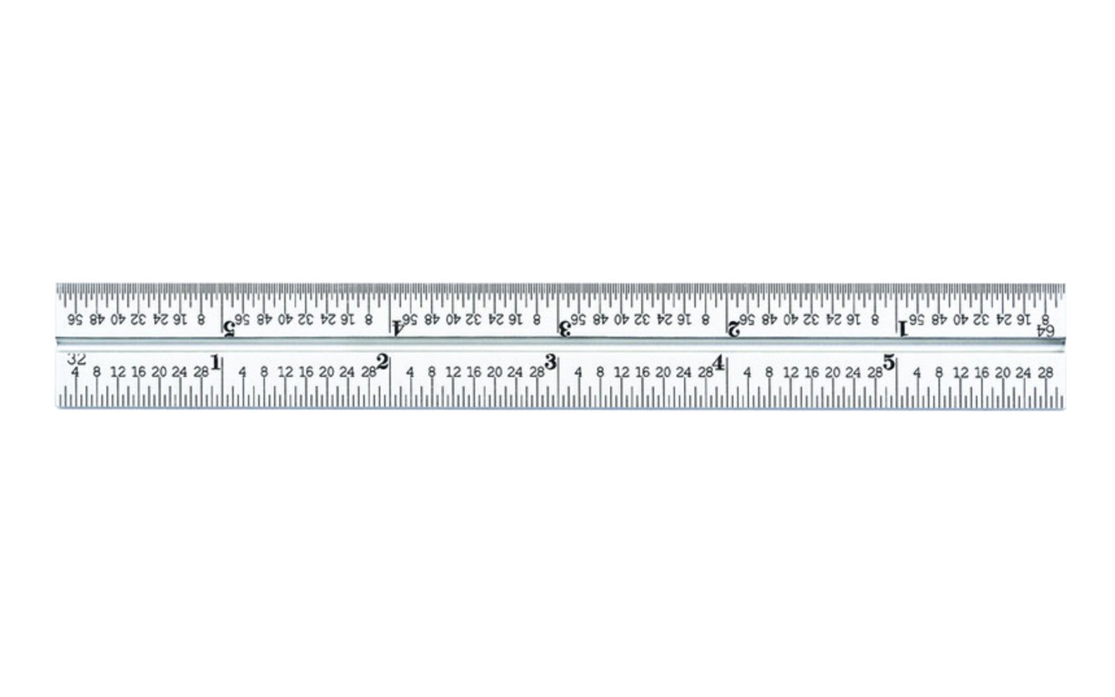 Starrett 6" Blade for Combo Square - 1/32", 1/64", 1/50", 1/100" Grads. Satin Chrome finish blade. Model CB6-16R. 049659500820. Made in USA