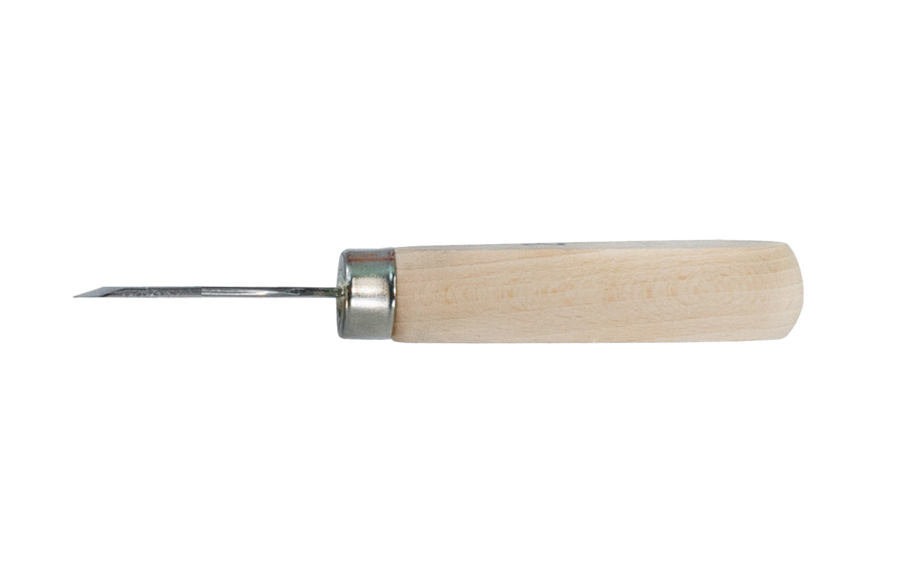 Made in USA · C.S. Osborne Model No. 67-0 - A quality USA-made curved bevel blade skiving knife made by CS Osborne. Made of high carbon steel with a nickel plated ferrule & hardwood handle. Round Beveled Edge Skiving Knife. 1-3/16" blade width - 5-5/8" overall length - CS Osborne Leather working knife - Leather Knife - 096685660028
