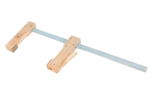 This "Miro-Moose" Maple cam clamp by Dubuque Clamp Works is a lightweight wooden cam clamp with a 16" opening capacity & 4-1/2" deep throat. The upper jaw slides into position, & the offset cam lever delicately locks the work piece in place giving strong pressure. The clamp has cork pads. Made in USA. Model 00018