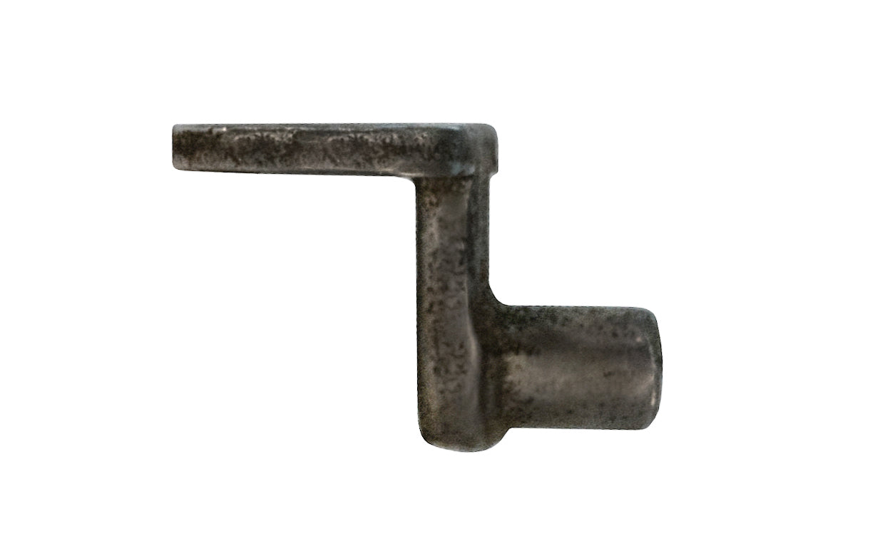 Cast Iron Post & Base for Transom Pivot. A rustic-looking cast iron post & base for a transom pivot. This piece of hardware is great for transoms, bathroom pivot windows, & other similar pivot windows. Made of cast iron material with a vintage iron gray finish, it has a nice durable & strong feel. 