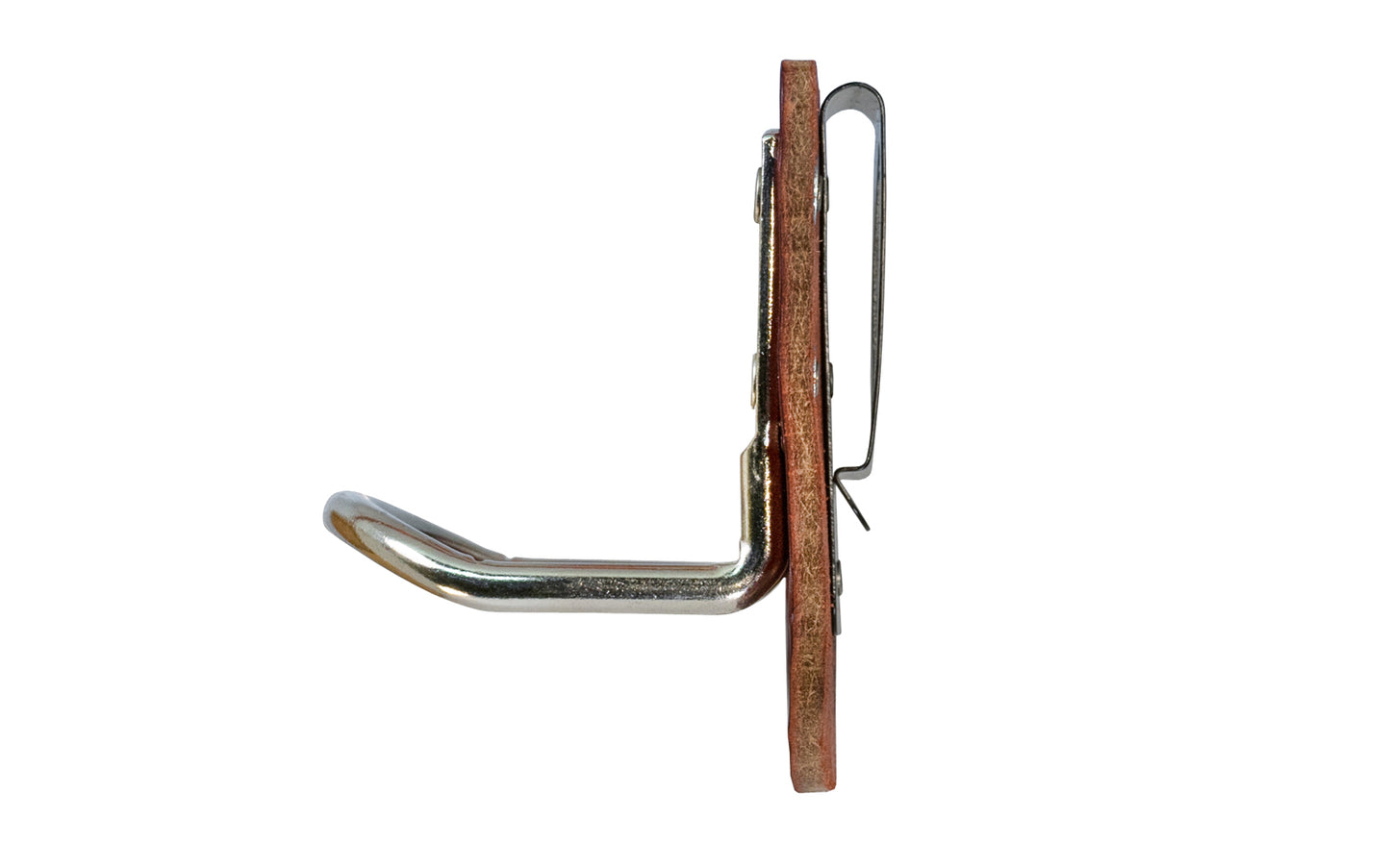 Made in USA - Occidental Leather 5040 Clip-On Hammer Holder. Made of quality leather & steel. Allows quick on & off installation, anytime & anywhere - High Quality - Compact Hammer Holder - 3" projection - Riveted - Clip On Hammer Holder - Hand Made - 759244213409 - Steel Clip - Leather Hammer Holder