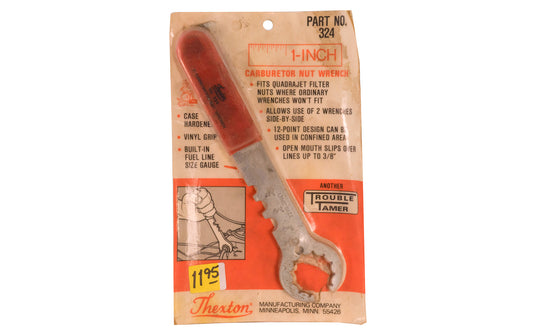 Thexton Carburetor Nut Wrench. Part No. 324.  Thexton Manufacturing Company, Minneapolis MINN.