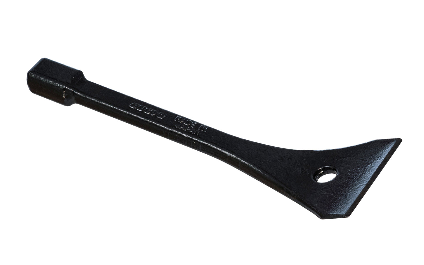 This small Dogyu Japanese curved chisel flat bar is good for prying in small areas, & getting into seams & joints with ease. Good for removal of base trim with minimal damage. Small interior flat bar is design for hitting with a mallet. 1-3/4" wide pry end (45 mm). Made in Japan. 4962819029657 - Model 02965 - 6" length