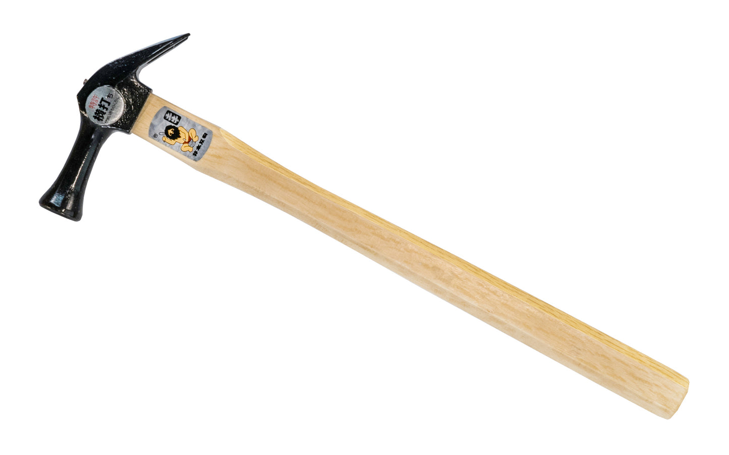 This smooth face Japanese Dogyu Kariwaku hammer is a good all-purpose hammer that's great for framing work. Hammer claw is shorter than most hammer claws, resulting in more leverage in nail pulling. Wooden handle is made of Japanese White Oak - Weight:  560 g  /  19.75 oz - 4962819001011 - 390 mm (15-1/2") Length 